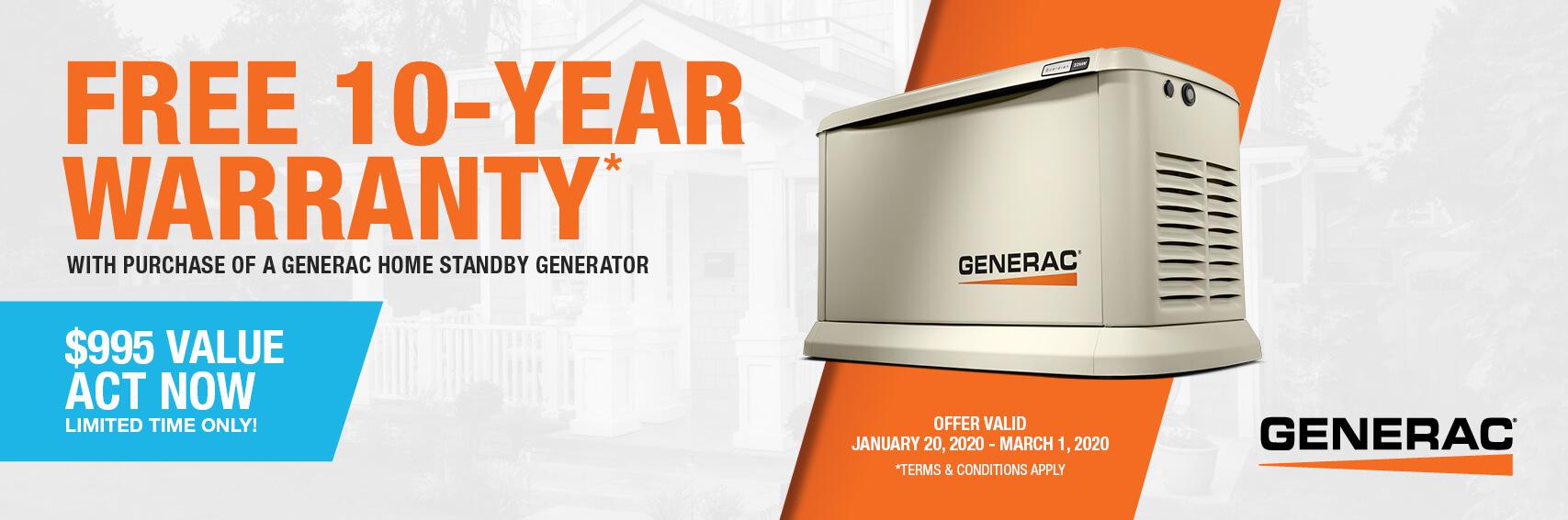 Homestandby Generator Deal | Warranty Offer | Generac Dealer | Houston, TX